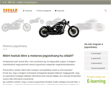 Tablet Screenshot of motoros-jogositvany.hu